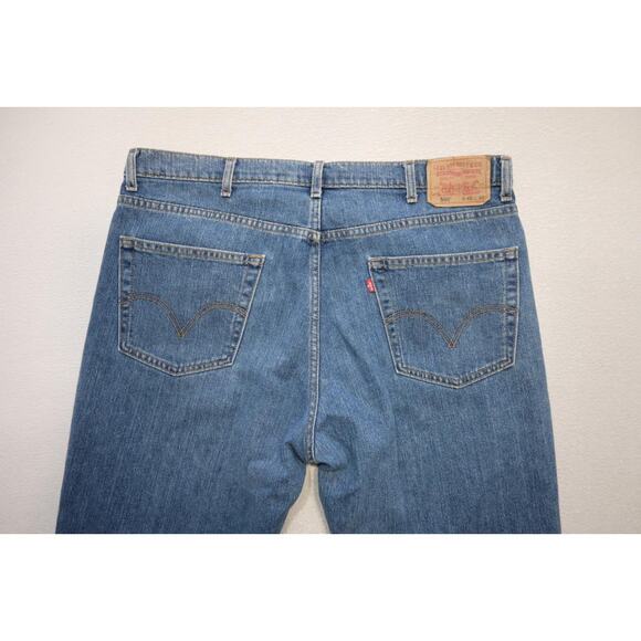 Levi's 550 Relaxed Fit Straight Blue Denim Jeans Rugged Mens Sz 40 x 30 - Picture 1 of 9